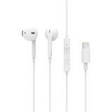  Auricular Con Cable Usb Lightning  iPhone Color Blanco