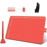 Tableta Digitalizadora Huion Hs611 Coral Red