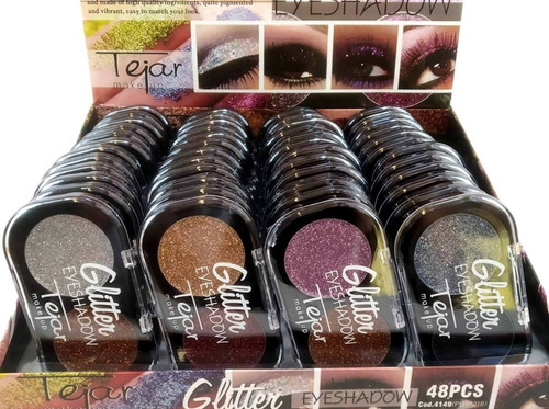 Paleta Sombras Ojos Glitter Gel Purpurina Tejar 48 Unidades