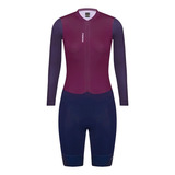 Enterizo De Ciclismo Suarez Mujer M/l Vortex Berry