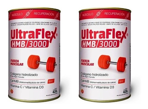 Ultraflex Hmb/3000 Colageno Hidrolizado X 420 Grs X 2uni. 