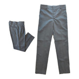 Pantalon Sarga Colegial Suroger Gris Y Azul T. 4 Al 8 Tutim