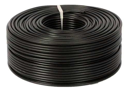 Cable Coaxial 25 Mts Rg6 Rollo Negro Profesional