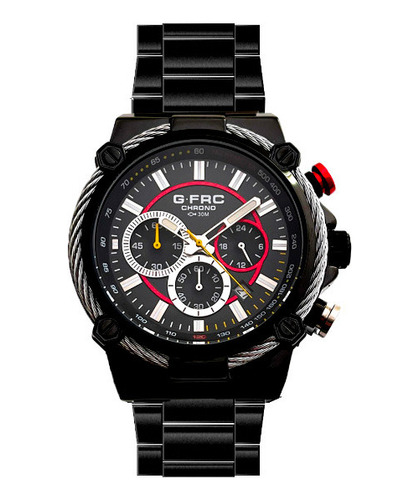 Reloj G-force Original H3829g Cronografo Negro + Estuche