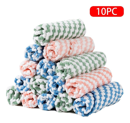 10pcs Paño De Limpieza De Toalla De Plato