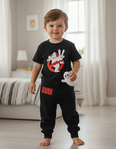 Pijama Cazafantasmas2 Para Niño Brilla En La Oscuridad