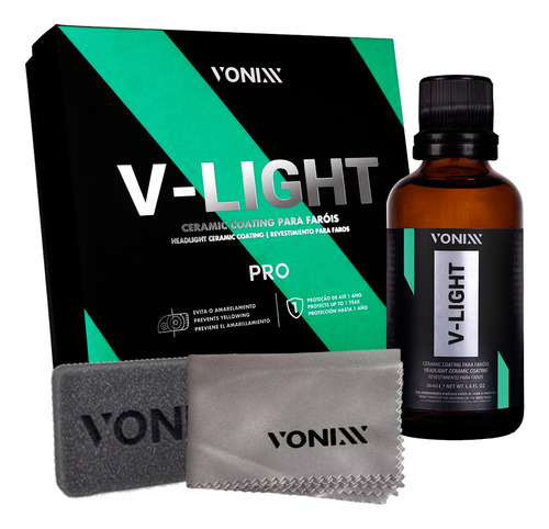 Vitrificador De Faróis Automotivos V-light Pro Vonixx 50ml