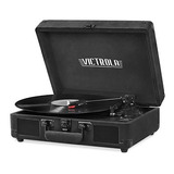 Victrola Vintage C/bluetooth Portable Negro Aterciopelado