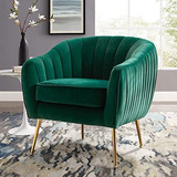 Mueble - Altrobene Tufted Accent Chair, Sillón Tapizado De T