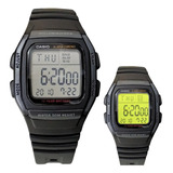 Relógio Preto Masculino Digital Casio W-96h-1bvdf Original