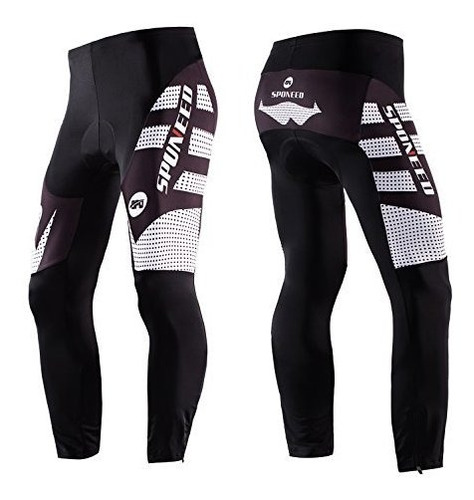 Sponeed Mens Larga Bicicleta Pantalones Acolchado Ciclismo P