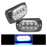 Barra Faro Lateral 8 Led Luz Azul Estrobo Fija 19 Funciones