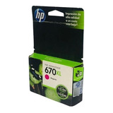 Hp Cartucho Tinta #670xl Magenta Cz119al