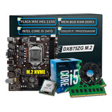 Kit Processador I5 3470 + Placa B75 1155 + 8gb Ddr3 + Cooler