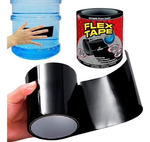 Flex Tape Cinta Adhesiva Caucho Tapa Fugas Resistente 10cm