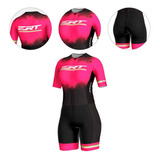 Macaquinho Ert Feminino New Elite Pink Power Forro Gel Bike