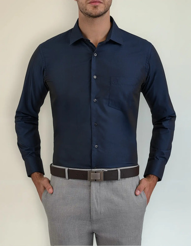 Camisa De Vestir Tornasol John Henry Slim Fit Manga Larga