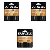 Kit Com 6 Baterias 9v Alcalina Duracell - 3 Cartelas