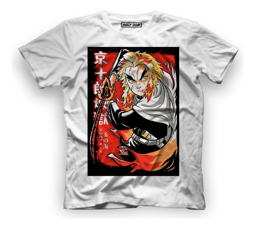 Playera Demon Slayer Kyojuro Rengoku Anime Manga Estilo