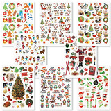 Pegatinas Navideñas - Pack 324, 8 Hojas, Fiesta Infantil