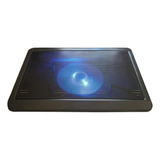 Base Cooler Led Azul P/ Notebook 9-15 - Usb 2.0 - Preto