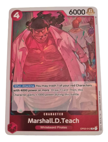 Marshall.d.teach Carta One Piece Tcg Original+10 Cartas 