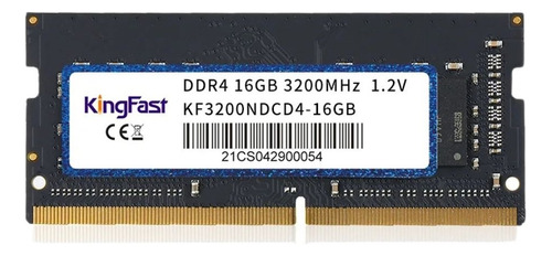 Memoria Ram King Fast Negra Ddr4 16gb 3200mhz For Notebook