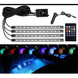 Luces Led Para El Interior Del Auto Con Control 12 Led Rgb 