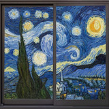 Pelicula Decorativa Para Ventana Van Gogh Estrellada -  60 C