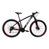 Bicicleta Aro 29 Ksw Xlt 2019 Alum Câmbios Shimano 21v Disco Cor Preto/vermelho Tamanho Do Quadro 15