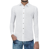 Camisa Ogochi Social Linho Casual Slim