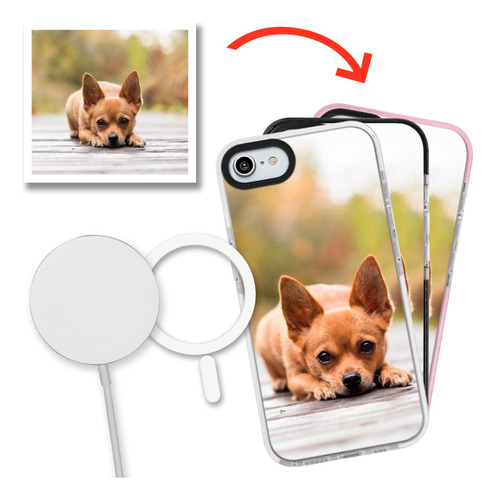 Funda Para iPhone Magsafe Uso Rudo Personalizada Con Tu Foto