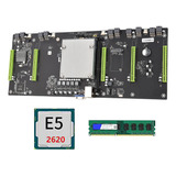 Placa Base Minera Eth79-x5b Btc Con Cpu E5 2620+4g Ddr3 Ra