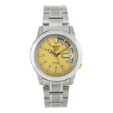 Men's Snkk29 Stainless Steel Analog With Gold Dial Watch