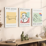 Set X3 Cuadros Decorativos 30x45 - Picasso 02 - Canvas