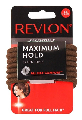 Elásticos Marrón Essentials  Revlon Thick 15 Un
