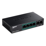 Trendnet Conmutador Fast Ethernet Poe+ De 6 Puertos, 4 X Pue
