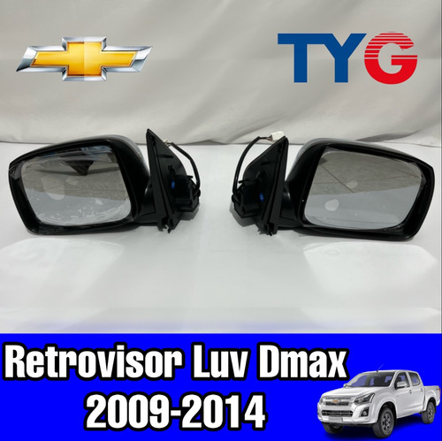 Retrovisor Luv Dmax 2010-2011-2012-2013-2014 Cromado Con Luz Foto 2