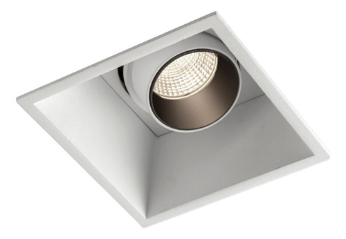 Spot De Embutir Led Idea Duoro Cuadrado Blanco 14w Calido