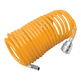 Manguera Espiral Para Compresor De Aire 15mts 12bar Ingco Color Amarillo