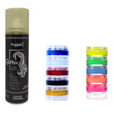 Spray Glitter Torre Glitter Tinta Neon Fluorescente Kit 3 Pç