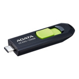 Memoria Usb Tipo C Adata Uc300 128gb Retráctil Negro/verde