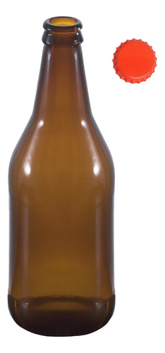 Botella Cerveza Artesanal Vidrio 500 Ml Con Tapa Corona X48