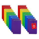 25 Pack Spiral Memo Pads 3x5 Inch,spiral Memo Books,5 C...