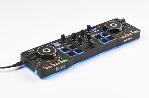 Controlador Dj Hercules Djcontrol Starlight Negro De 2 Canales