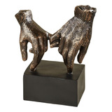 Toque De Clase Persistente Hold Hands Table Sculpture Bronze