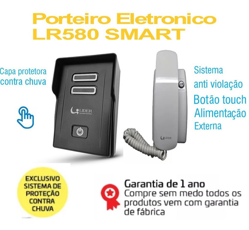 Interfone Prova De Agua Robusto Porteiro Eletronico Lr580