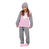 Pijama Infantil/juvenil Feminino Inverno Soft Ref 4721