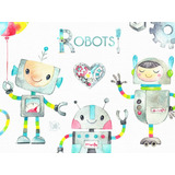 Clipart Robot Robotica Acuarela 1