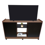 Mueble Credenza Para Tv Con Ruedas Minimalista Decomobil 